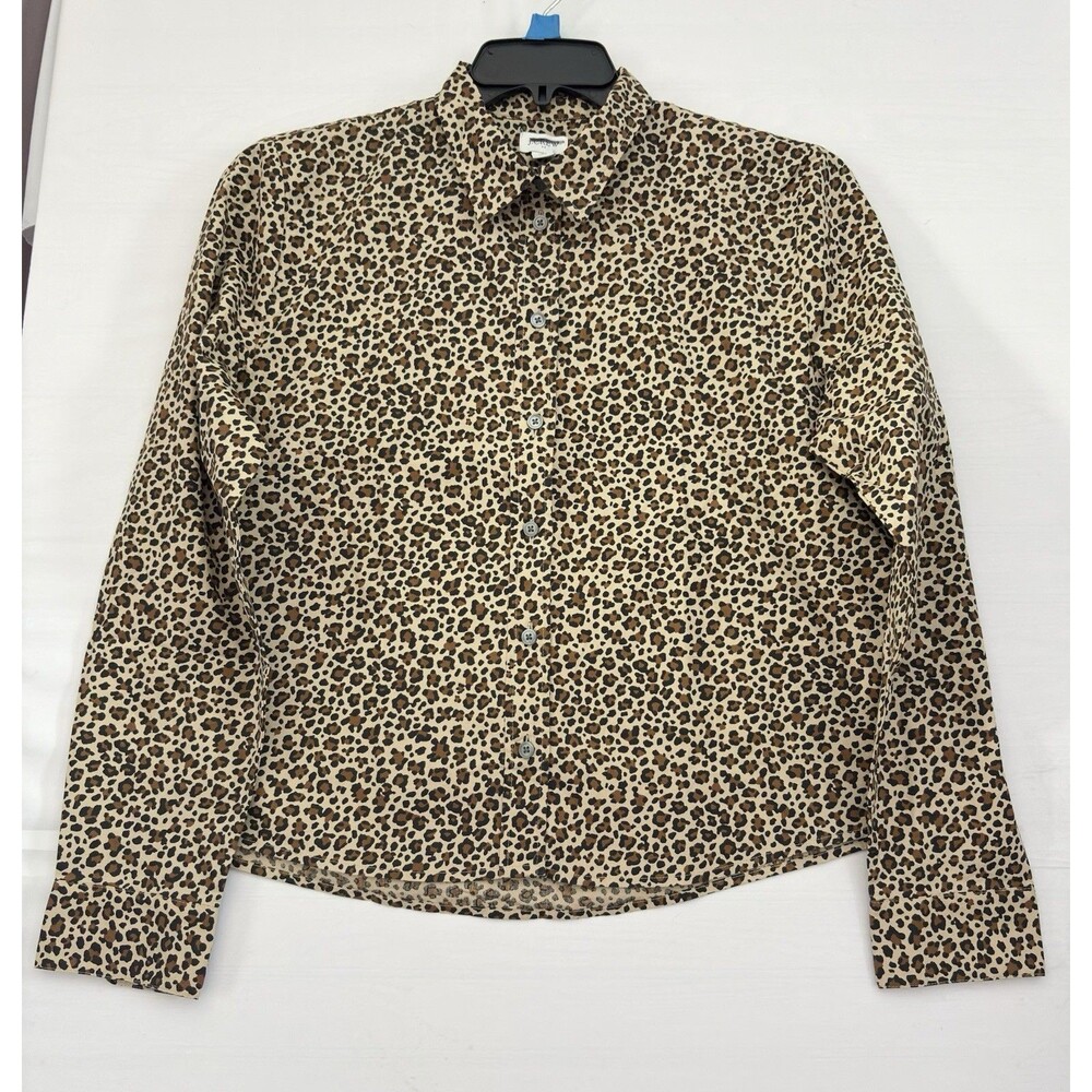 J Crew Women’s‎ Button-Up Shirt Leopard Animal Print Top Blouse Medium
